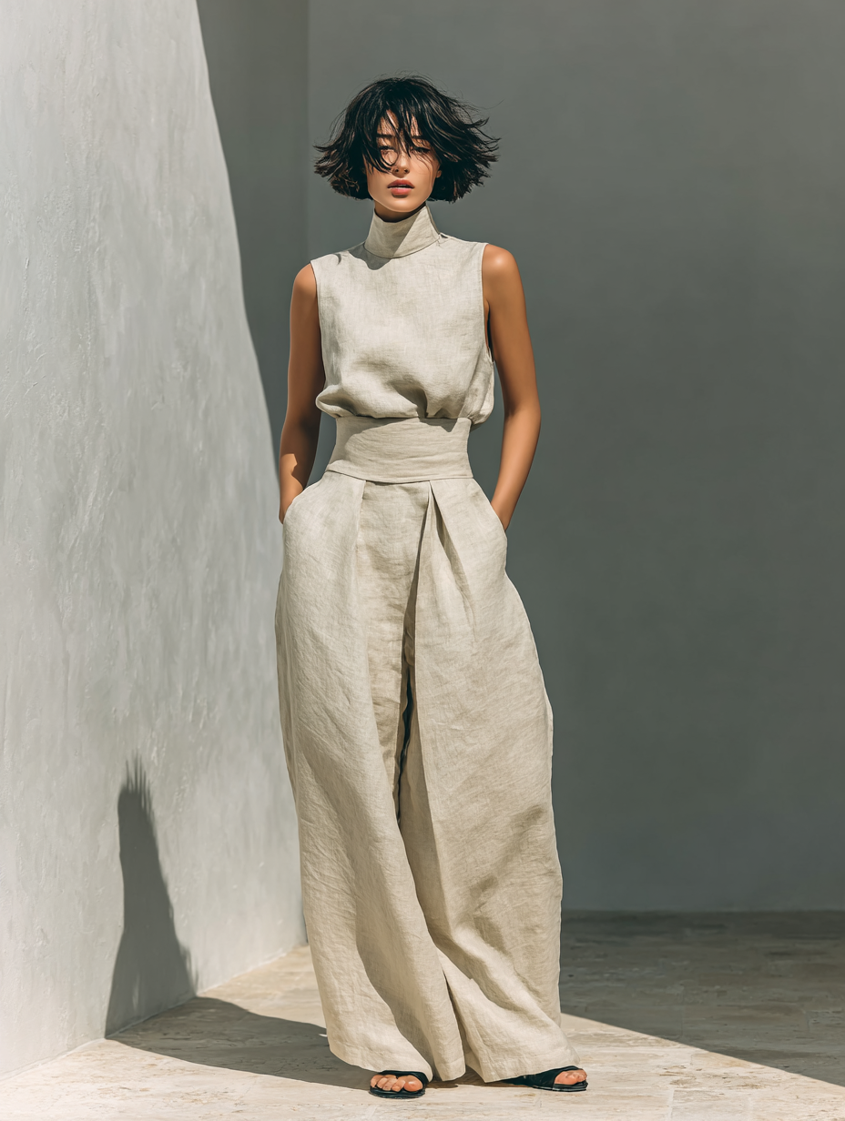 VALENNE | CONJUNTO MINIMALISTA SIN MANGAS