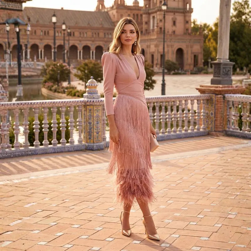 RODDA | VESTIDO CON FLECOS
