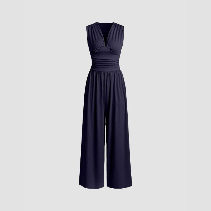 RILENA | ELEGANTE MONO SIN MANGAS DE PIERNA ANCHA