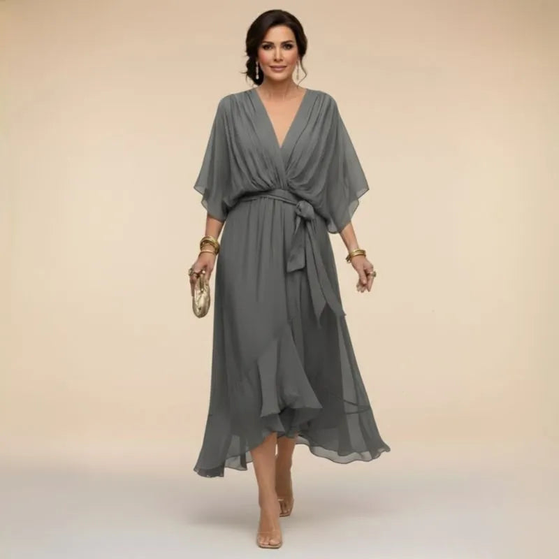 CELANOVA | VESTIDO CON CUELLO EN V