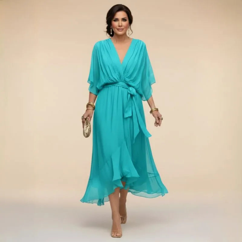 CELANOVA | VESTIDO CON CUELLO EN V