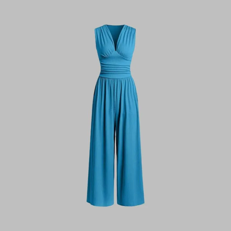 RILENA | ELEGANTE MONO SIN MANGAS DE PIERNA ANCHA