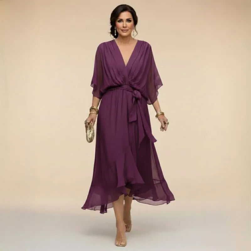 CELANOVA | VESTIDO CON CUELLO EN V