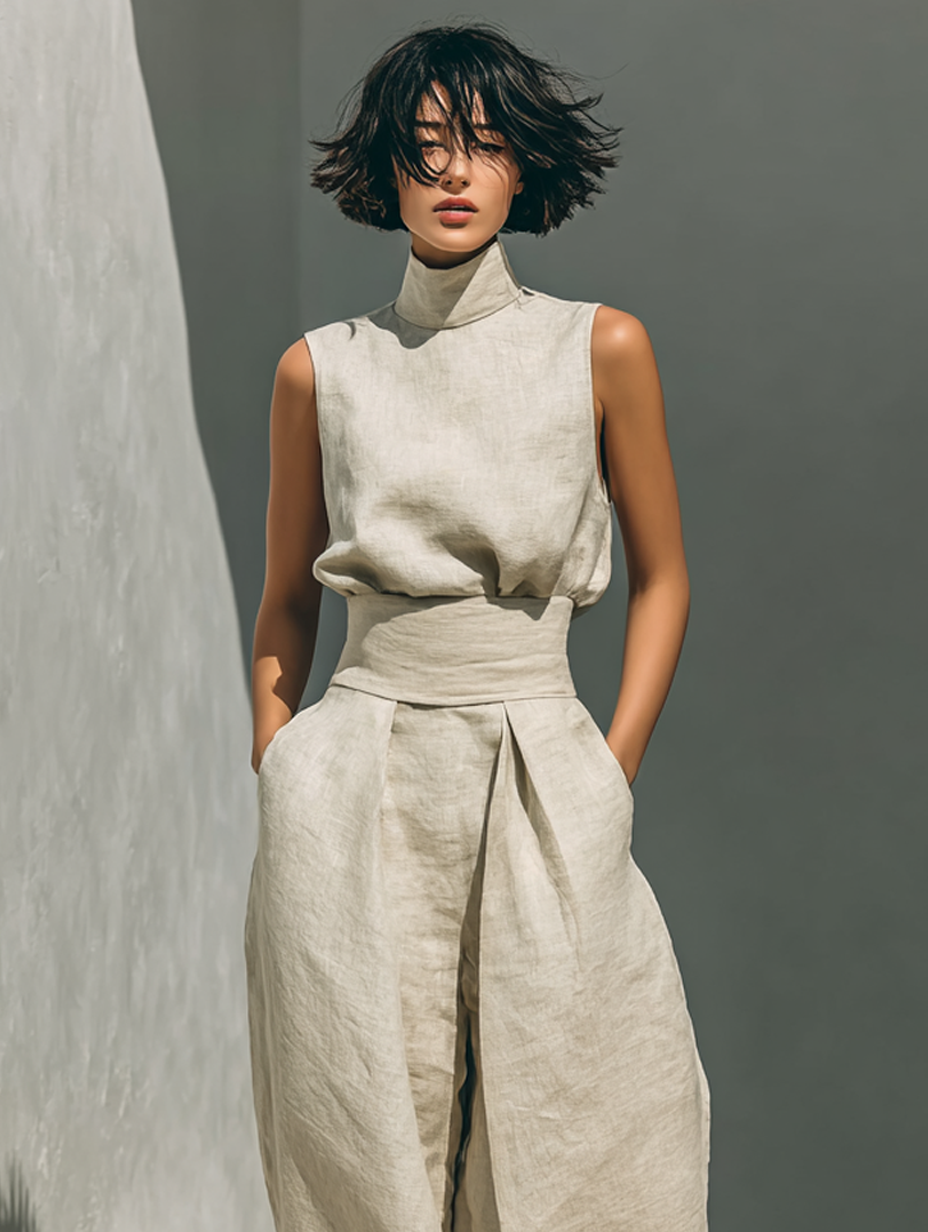 VALENNE | CONJUNTO MINIMALISTA SIN MANGAS