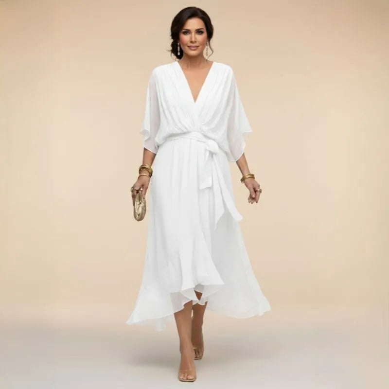 CELANOVA | VESTIDO CON CUELLO EN V