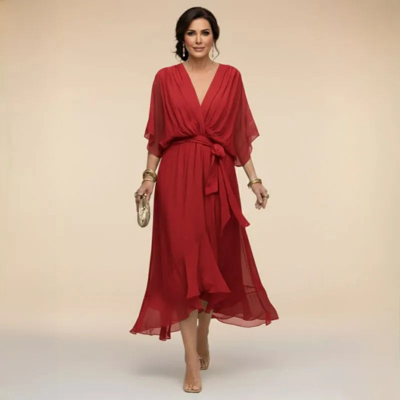 CELANOVA | VESTIDO CON CUELLO EN V