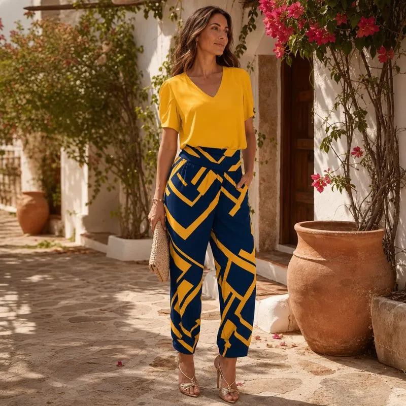 CHARLO | CONJUNTO DE BLUSA Y PANTALÓN