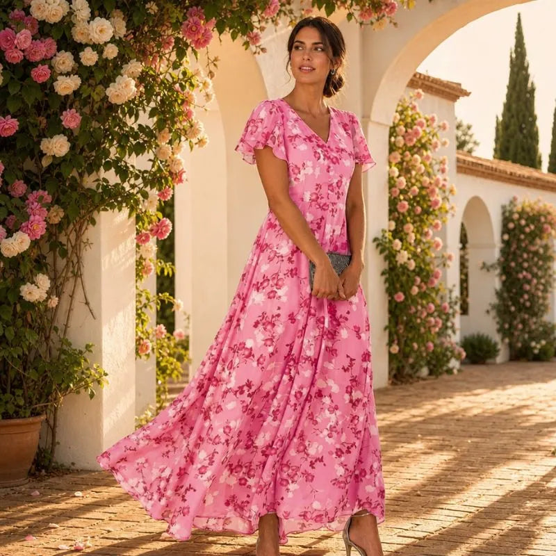LENNE | VESTIDO MIDI CON ESTAMPADO FLORAL