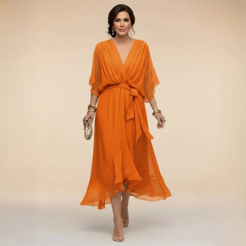 CELANOVA | VESTIDO CON CUELLO EN V