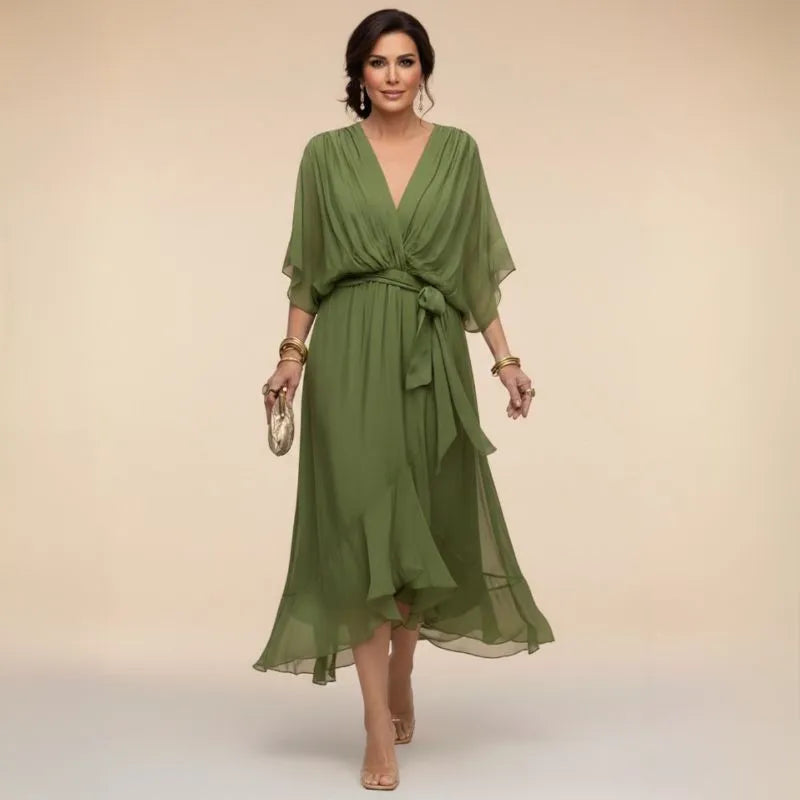CELANOVA | VESTIDO CON CUELLO EN V