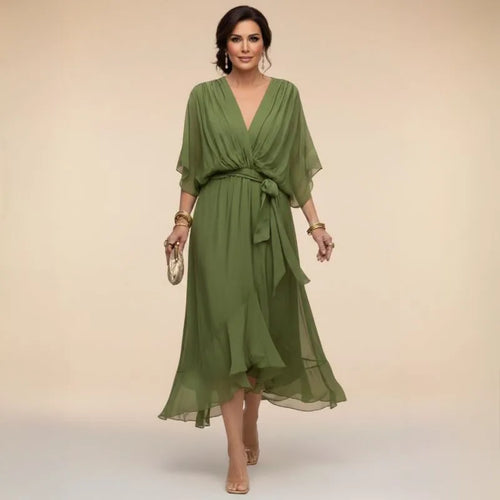 CELANOVA | VESTIDO CON CUELLO EN V