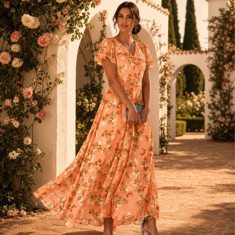 LENNE | VESTIDO MIDI CON ESTAMPADO FLORAL