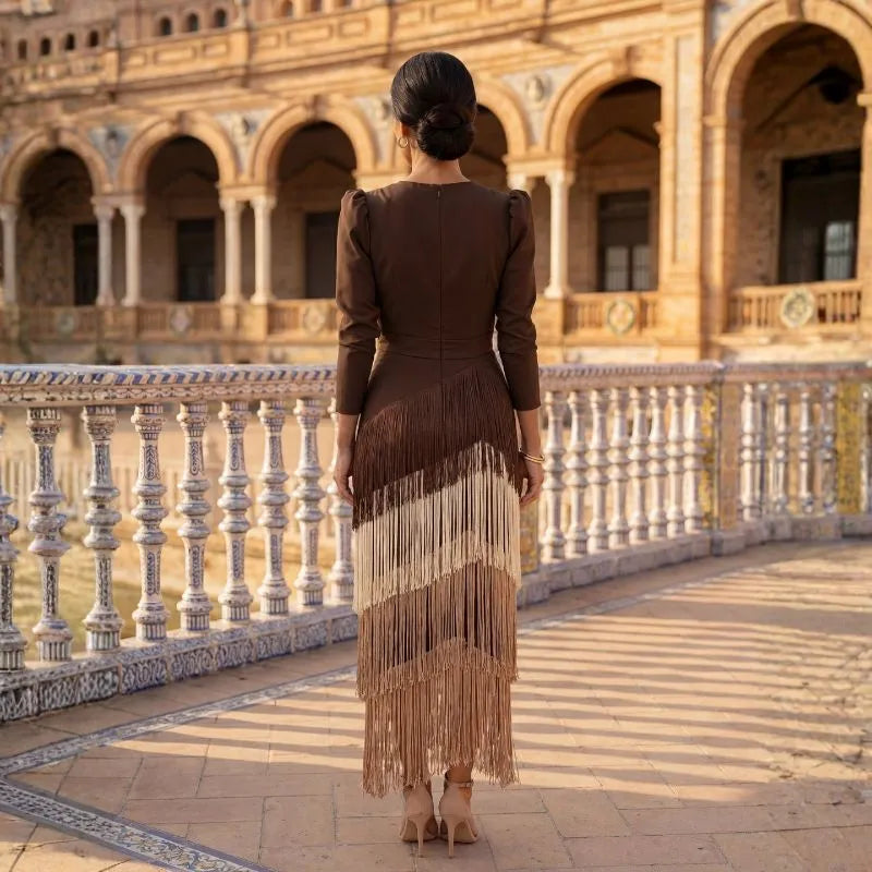 RODDA | VESTIDO CON FLECOS