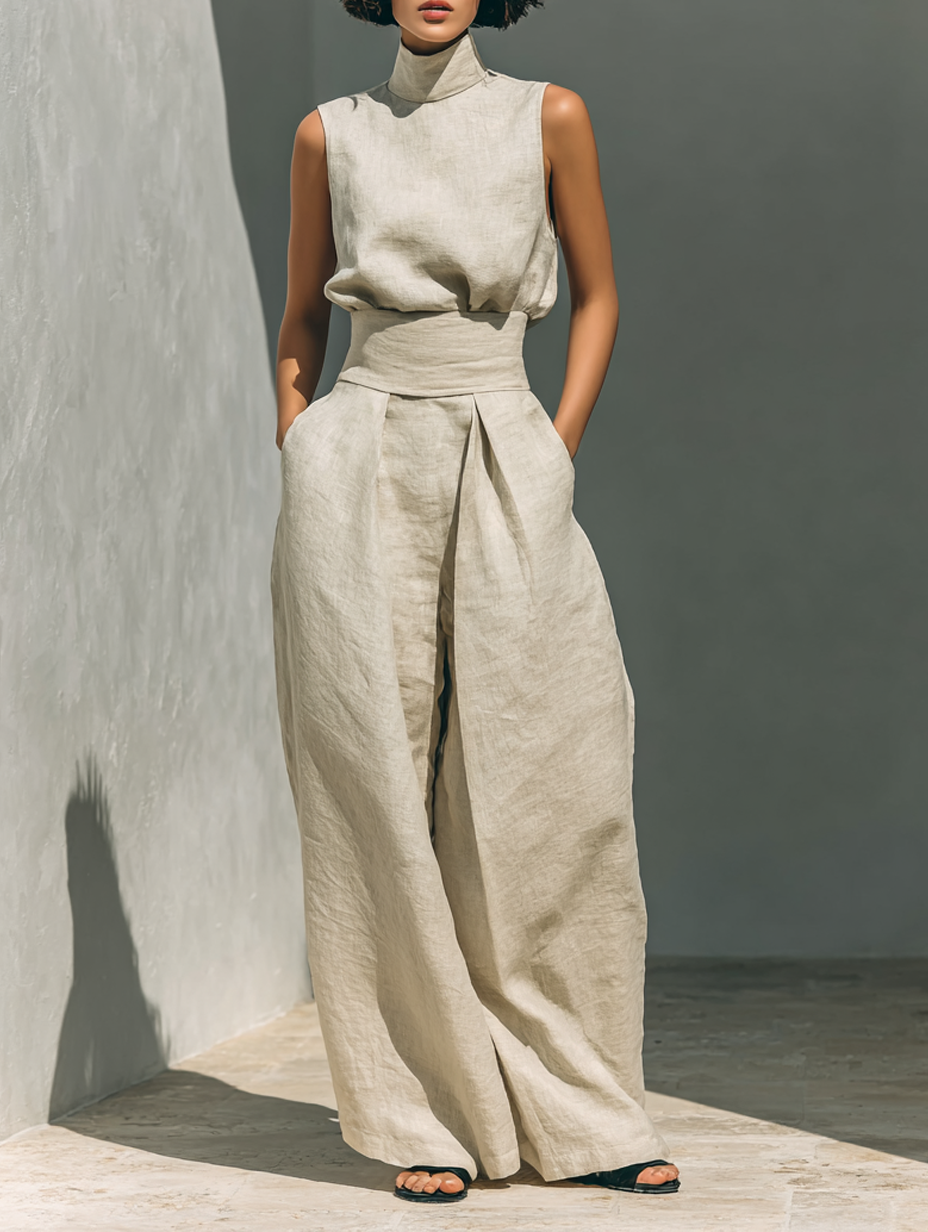 VALENNE | CONJUNTO MINIMALISTA SIN MANGAS