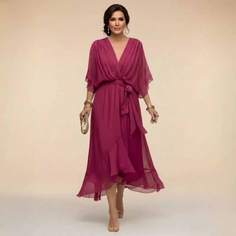 CELANOVA | VESTIDO CON CUELLO EN V