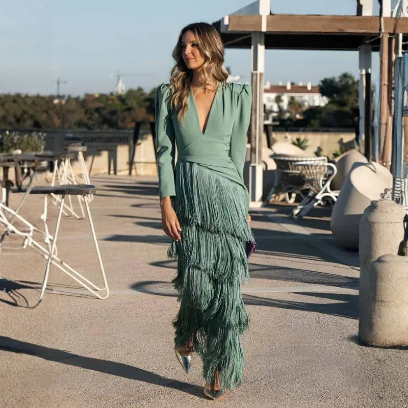 RODDA | VESTIDO CON FLECOS