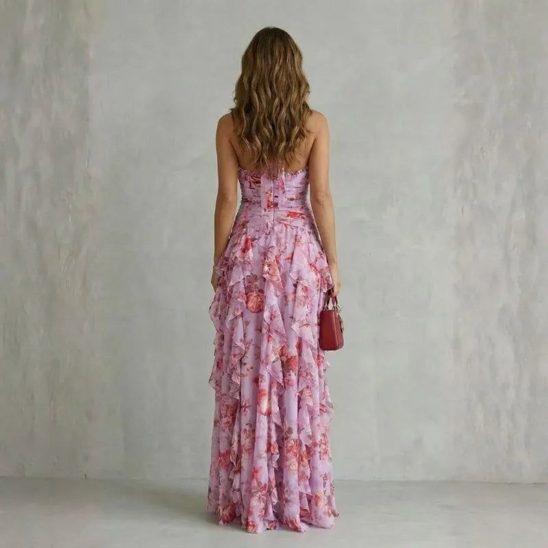 BEGGA | VESTIDO LARGO CON MOVIMIENTO