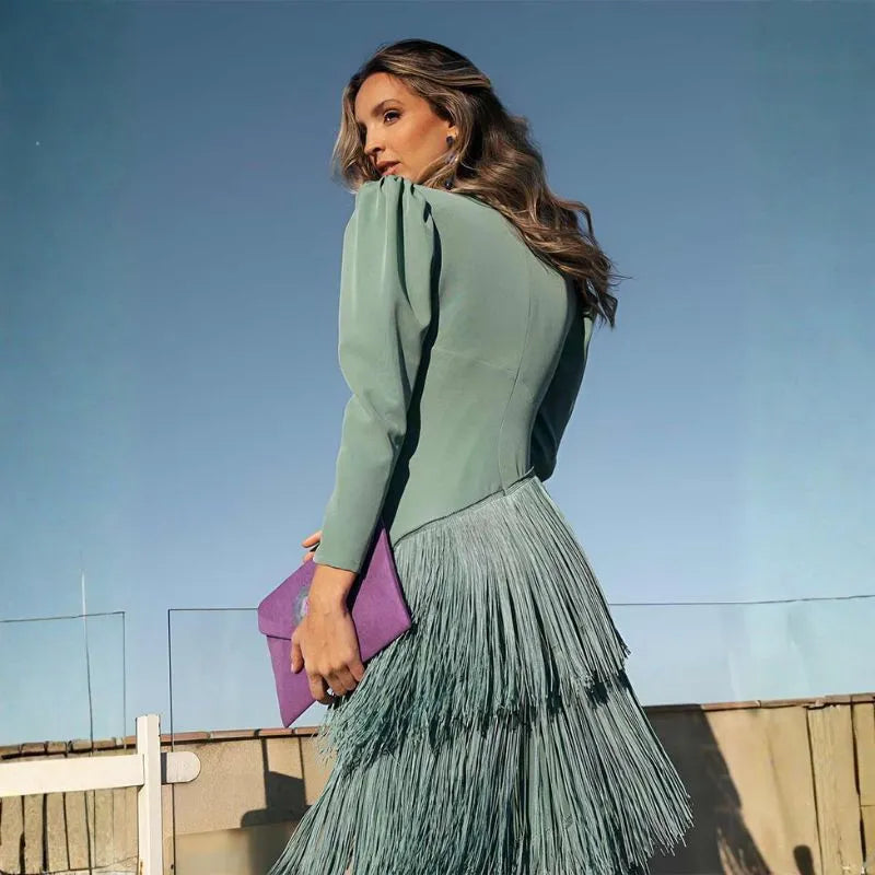RODDA | VESTIDO CON FLECOS