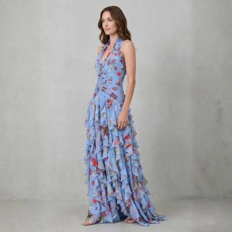 BEGGA | VESTIDO LARGO CON MOVIMIENTO