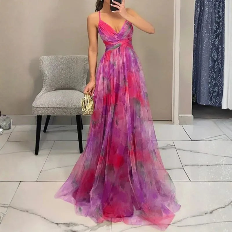ASTUZ | VESTIDO MAXI CON ESTAMPADO FLORAL