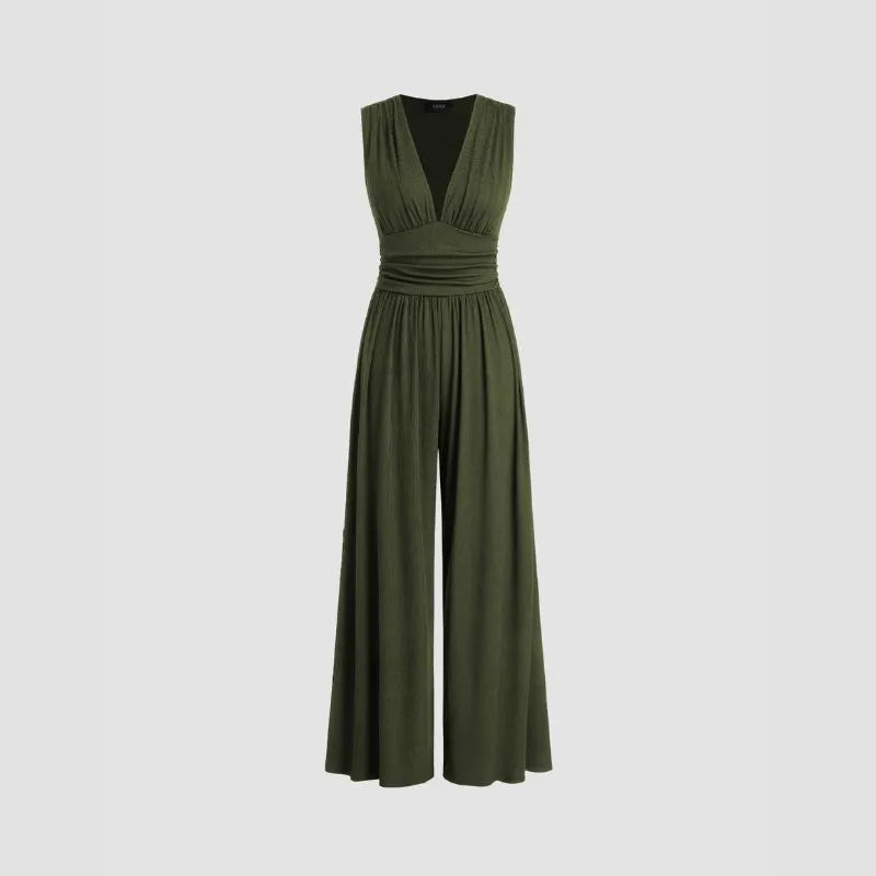 RILENA | ELEGANTE MONO SIN MANGAS DE PIERNA ANCHA