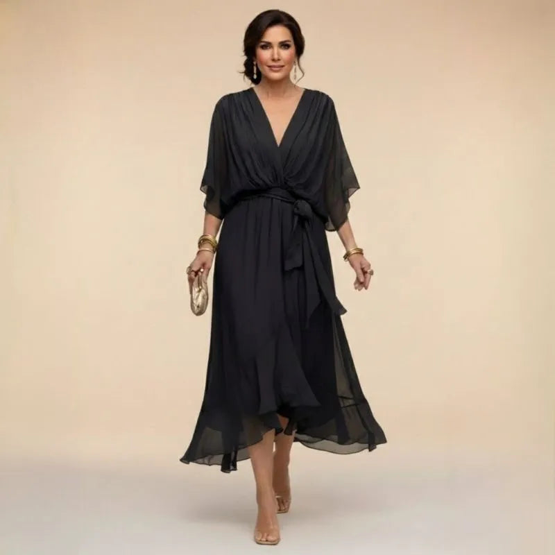 CELANOVA | VESTIDO CON CUELLO EN V