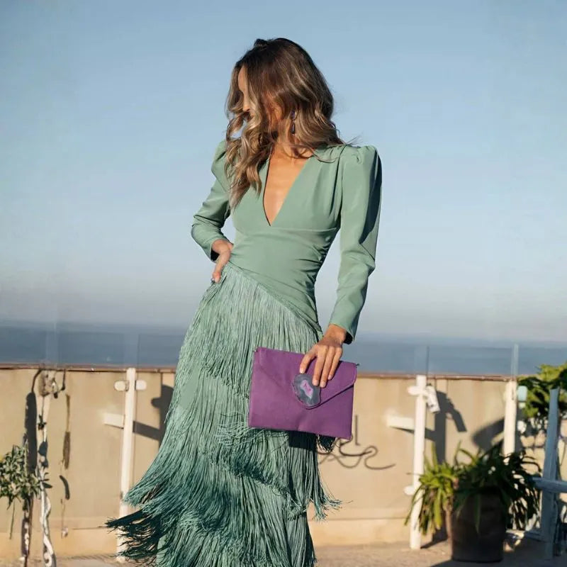 RODDA | VESTIDO CON FLECOS