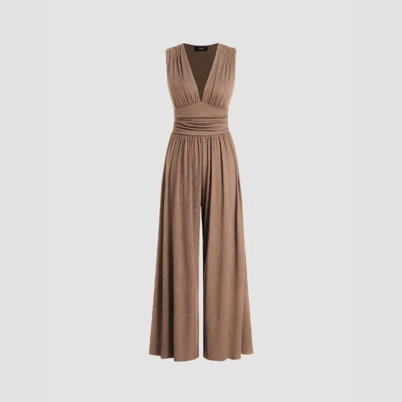 RILENA | ELEGANTE MONO SIN MANGAS DE PIERNA ANCHA