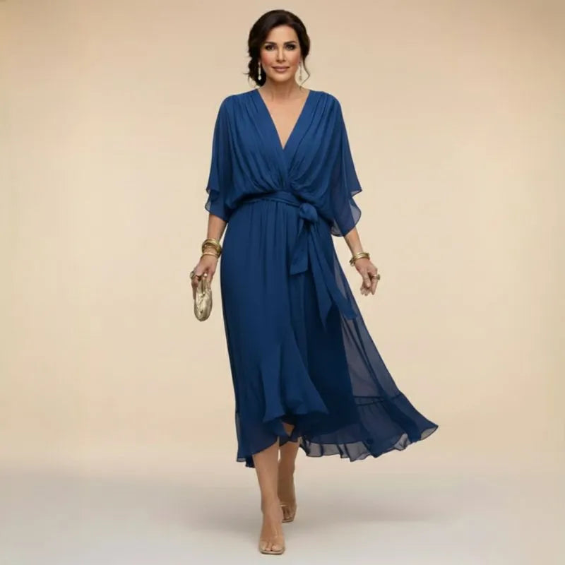 CELANOVA | VESTIDO CON CUELLO EN V