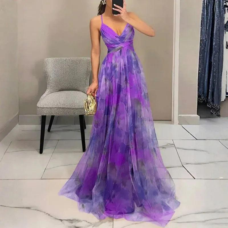 ASTUZ | VESTIDO MAXI CON ESTAMPADO FLORAL