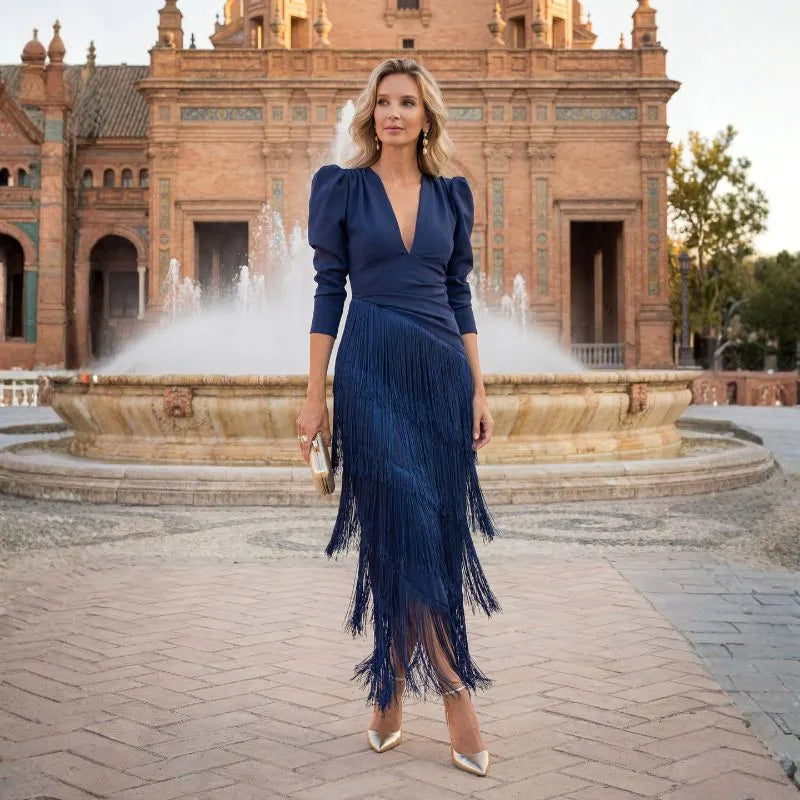 RODDA | VESTIDO CON FLECOS