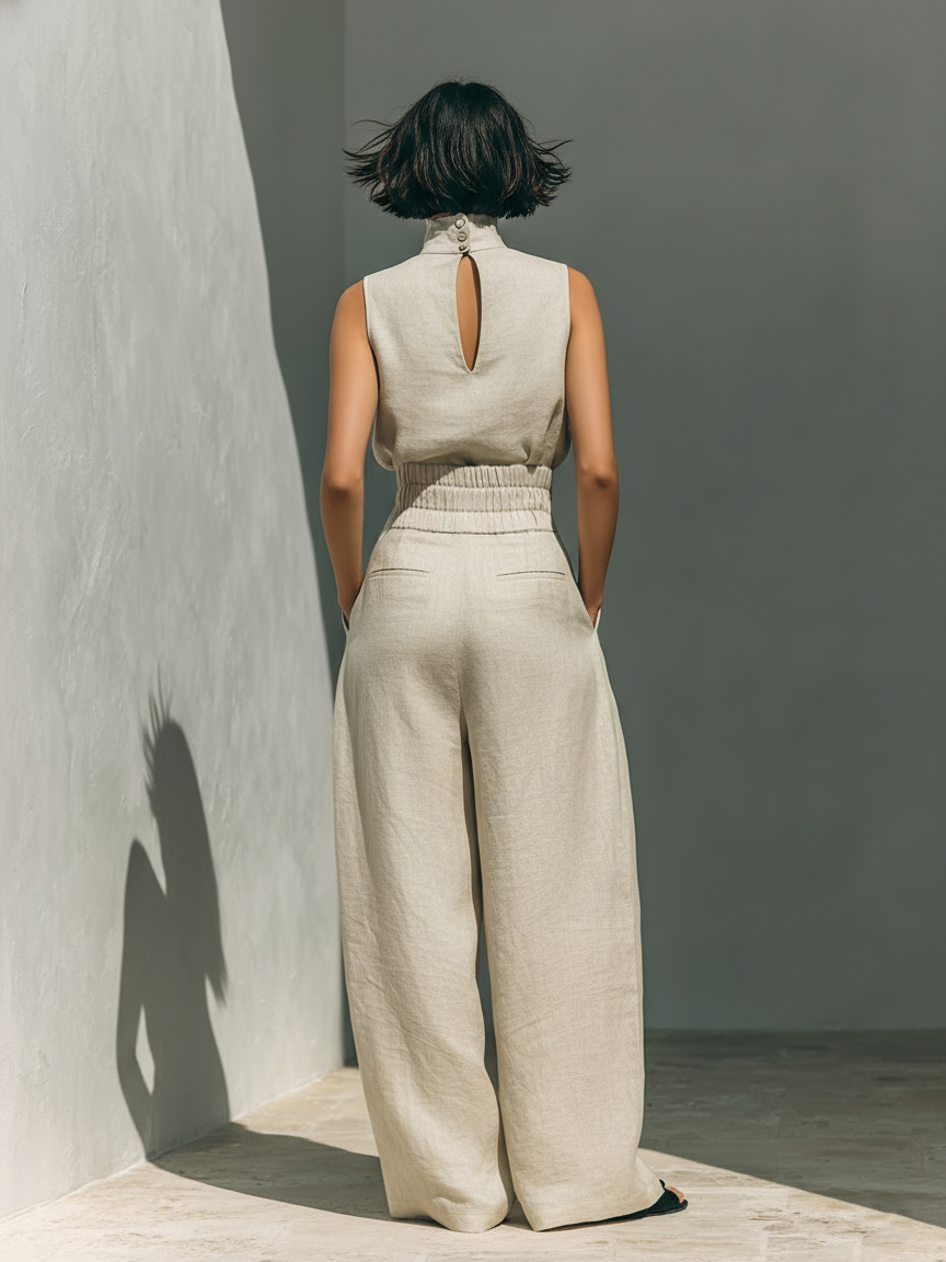VALENNE | CONJUNTO MINIMALISTA SIN MANGAS