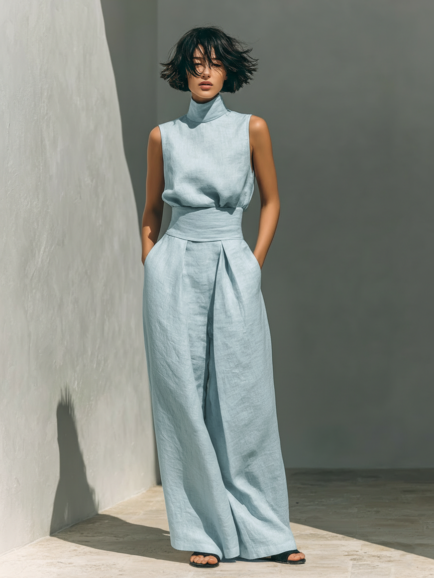 VALENNE | CONJUNTO MINIMALISTA SIN MANGAS
