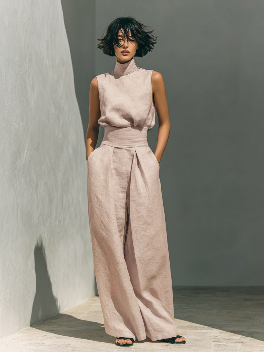 VALENNE | CONJUNTO MINIMALISTA SIN MANGAS
